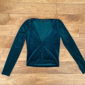 Shimmer Bodycon V-Neck